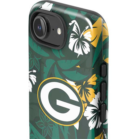 NFL Green Bay Packers Tropical Print iPhone 16e Impact Case