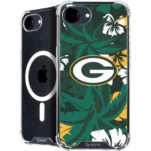 NFL Green Bay Packers Tropical Print iPhone 16e MagSafe Case
