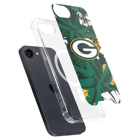 NFL Green Bay Packers Tropical Print iPhone 16e MagSafe Case