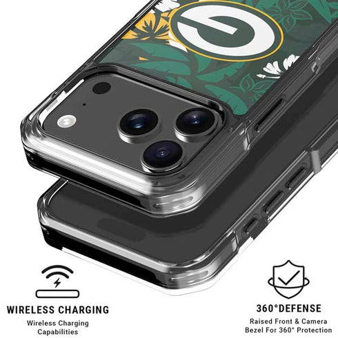 NFL Green Bay Packers Tropical Print iPhone 18 Pro Clear Case