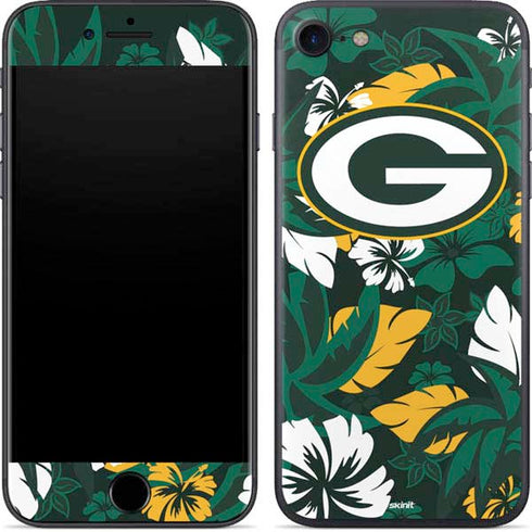 NFL Green Bay Packers Tropical Print iPhone 8 Skin