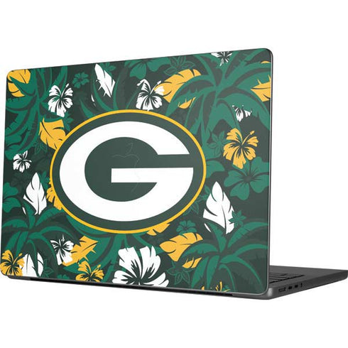 NFL Green Bay Packers Tropical Print Apple MacBook Pro 14-inch Skin