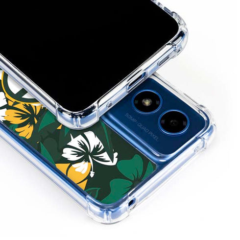 NFL Green Bay Packers Tropical Print Moto G 5G (2024) Clear Case