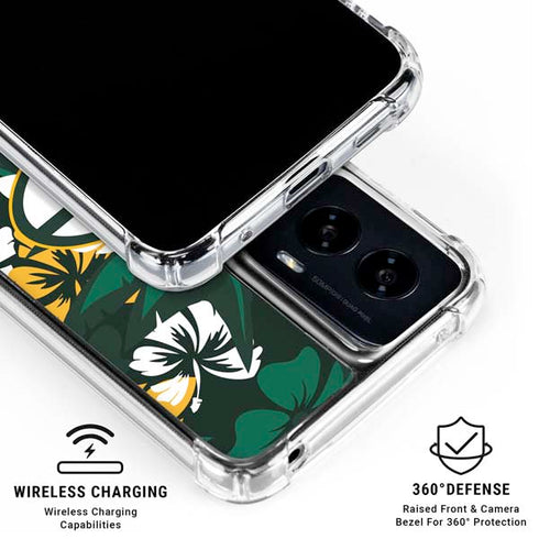 NFL Green Bay Packers Tropical Print Moto G Power 5G (2024) Clear Case