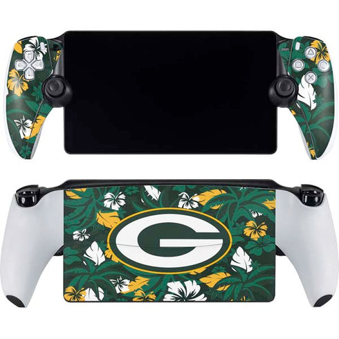 NFL Green Bay Packers Tropical Print PlayStation Portal Remote Player Skin