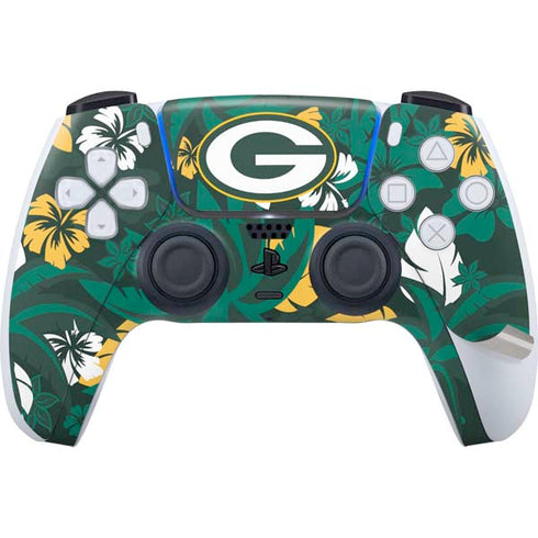 NFL Green Bay Packers Tropical Print PS5 Pro Bundle Skin