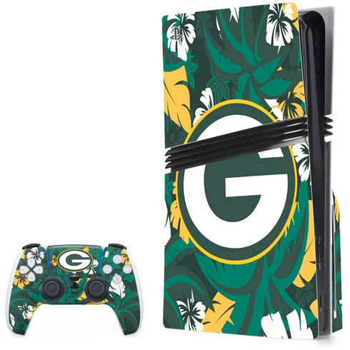 NFL Green Bay Packers Tropical Print PlayStation PS5 Skins