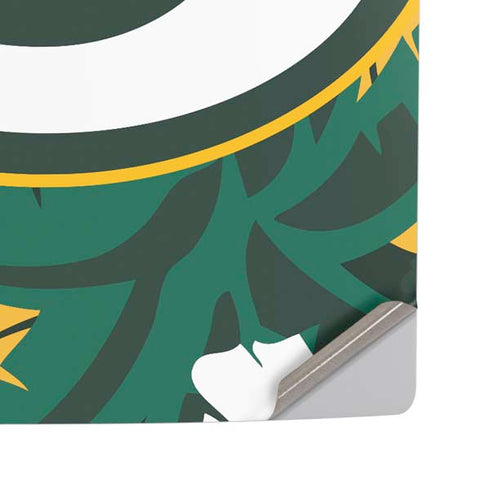 NFL Green Bay Packers Tropical Print PS5 Pro Disk Console Skin