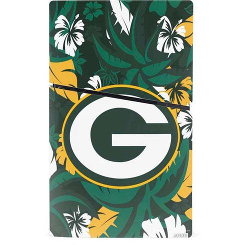 NFL Green Bay Packers Tropical Print PS5 Slim Digital Edition Console Skin