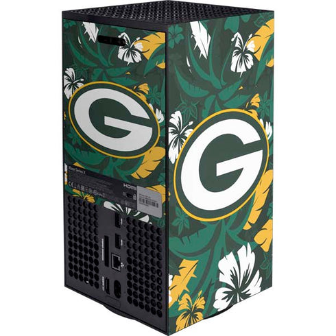 NFL Green Bay Packers Tropical Print Xbox Series X Bundle Skin