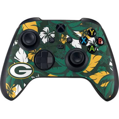 NFL Green Bay Packers Tropical Print Xbox Series X Bundle Skin