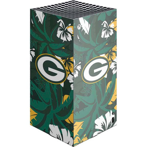 NFL Green Bay Packers Tropical Print XBox Series X Digital Edition Console Skin