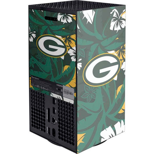 NFL Green Bay Packers Tropical Print XBox Series X Digital Edition Console Skin