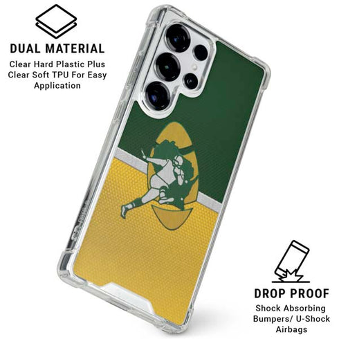 NFL Green Bay Packers Vintage Galaxy S25 Ultra Clear Case