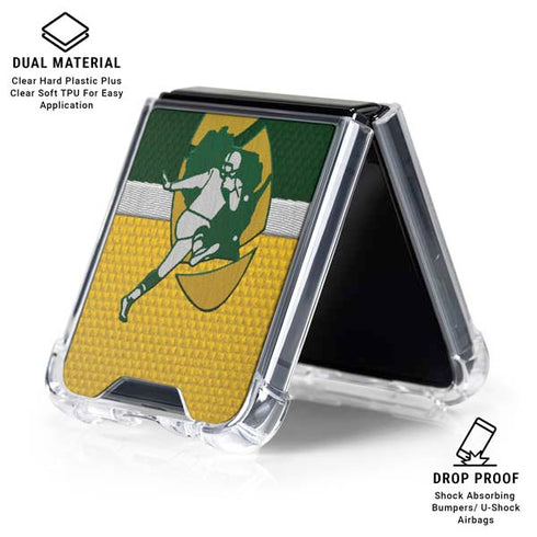 NFL Green Bay Packers Vintage Galaxy Z Flip6 Clear Case