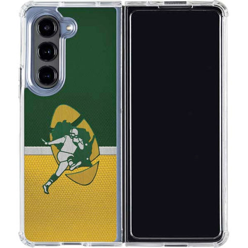 NFL Green Bay Packers Vintage Galaxy Z Fold5 5G Clear Case