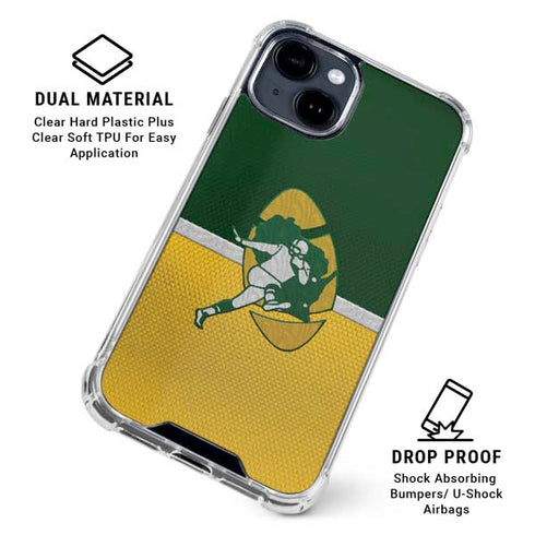 NFL Green Bay Packers Vintage iPhone 15 Clear Case