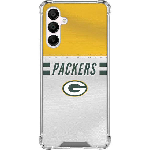 NFL Green Bay Packers White Striped Galaxy A16 5G Clear Case