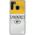NFL Green Bay Packers White Striped Galaxy A21 Clear Case