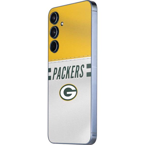 NFL Green Bay Packers White Striped Galaxy A35 5G Skin