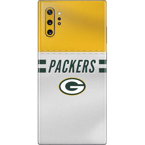 NFL Green Bay Packers White Striped Galaxy Note 10 Plus Skin