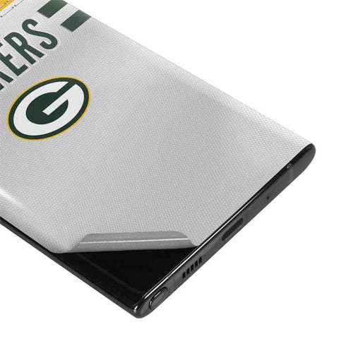 NFL Green Bay Packers White Striped Galaxy Note 10 Plus Skin