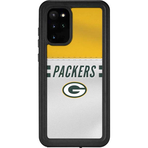 NFL Green Bay Packers White Striped Galaxy S20 Plus Waterproof Case