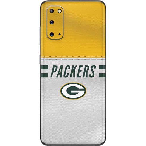 NFL Green Bay Packers White Striped Galaxy S20 Skin