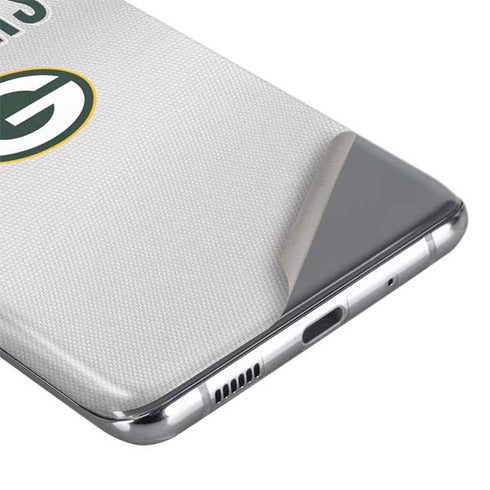 NFL Green Bay Packers White Striped Galaxy S20 Skin