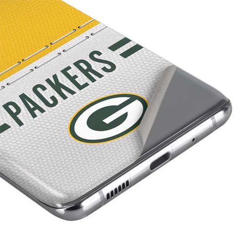 NFL Green Bay Packers White Striped Galaxy S20 Ultra 5G Skin