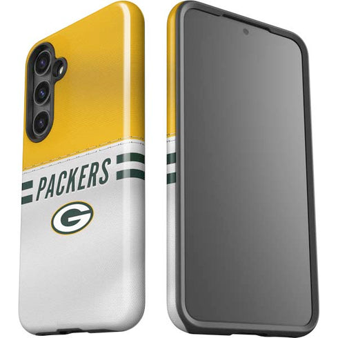 NFL Green Bay Packers White Striped Galaxy S25 Impact Case