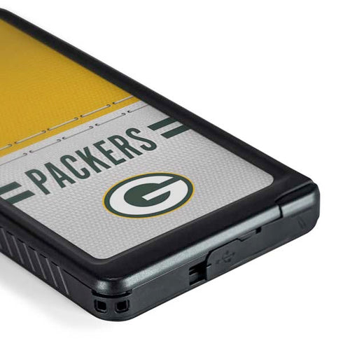 NFL Green Bay Packers White Striped Galaxy S24 Ultra Waterproof Case