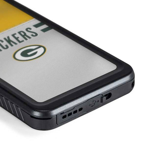 NFL Green Bay Packers White Striped Galaxy S24 Waterproof Case