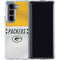 NFL Green Bay Packers White Striped Galaxy Z Fold5 5G Clear Case