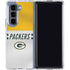 NFL Green Bay Packers White Striped Galaxy Z Fold5 5G Clear Case