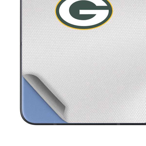 NFL Green Bay Packers White Striped Galaxy Z Fold5 5G Skin