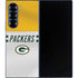 NFL Green Bay Packers White Striped Galaxy Z Fold6 Skin
