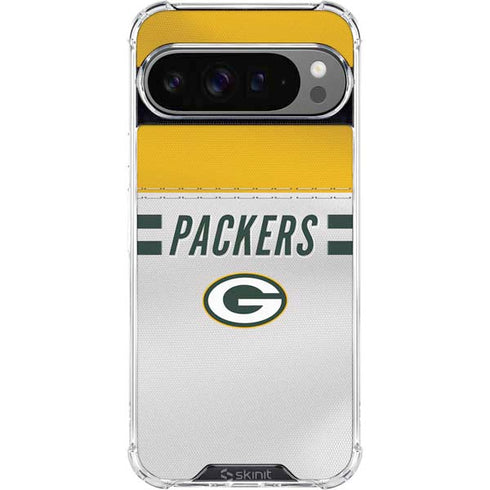 NFL Green Bay Packers White Striped Google Pixel 10 Pro XL Clear Case
