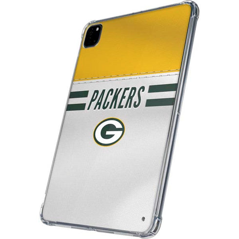 NFL Green Bay Packers White Striped iPad Pro 11in (2024) Clear Case