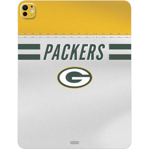 NFL Green Bay Packers White Striped iPad Pro 13in M4 (2024) Skin