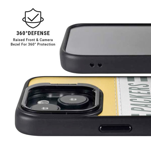 NFL Green Bay Packers White Striped iPhone 13 Kickstand Case