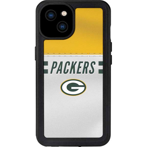 NFL Green Bay Packers White Striped iPhone 15 Plus Waterproof Case