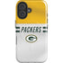 NFL Green Bay Packers White Striped iPhone 16 Magsafe Impact Case