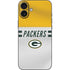 NFL Green Bay Packers White Striped iPhone 16 Plus Skin