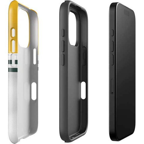 NFL Green Bay Packers White Striped iPhone 16 Pro Impact Case