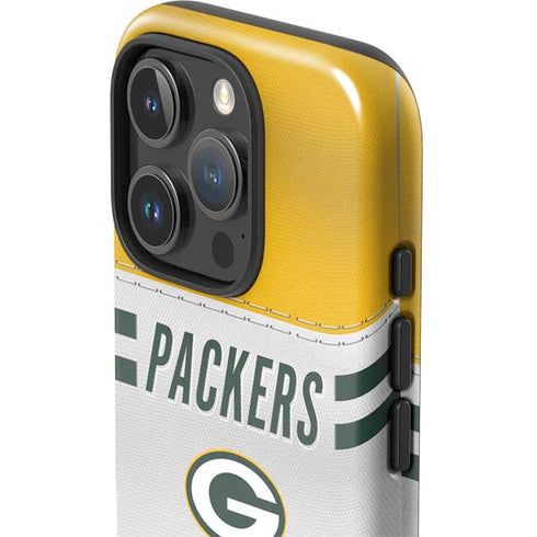 NFL Green Bay Packers White Striped iPhone 16 Pro Max Impact Case