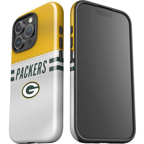 NFL Green Bay Packers White Striped iPhone 16 Pro Max Impact Case