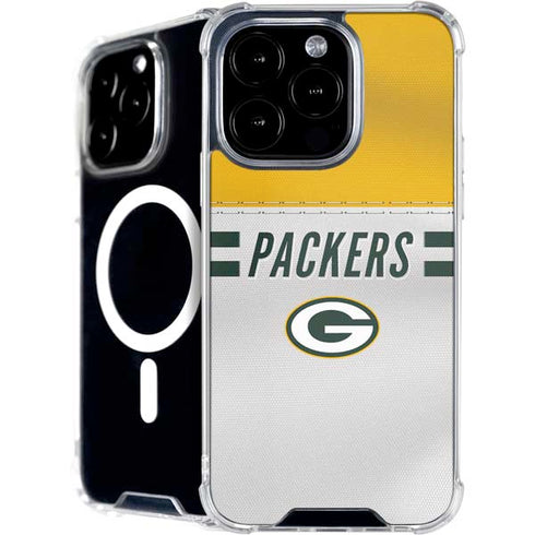 NFL Green Bay Packers White Striped iPhone 16 Pro Max MagSafe Case