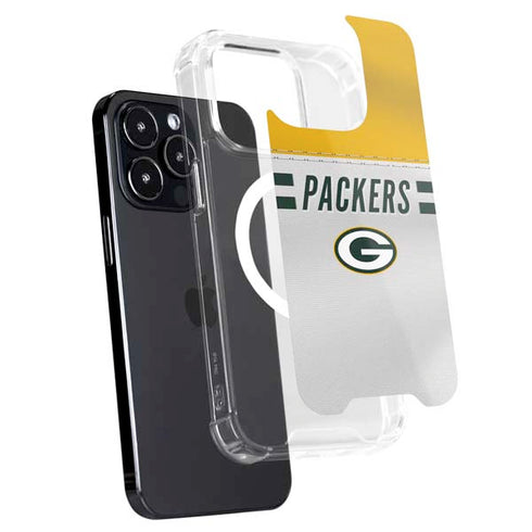 NFL Green Bay Packers White Striped iPhone 16 Pro Max MagSafe Case