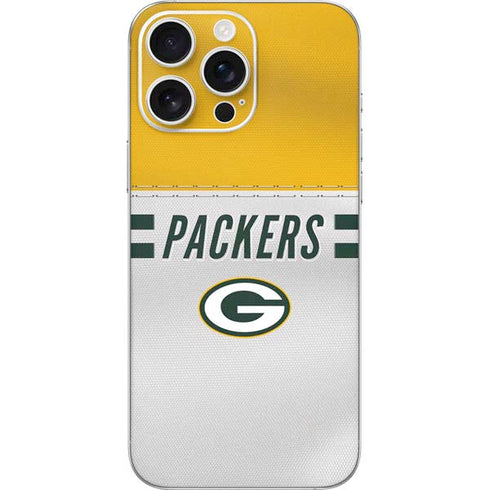 NFL Green Bay Packers White Striped iPhone 16 Pro Max Skin